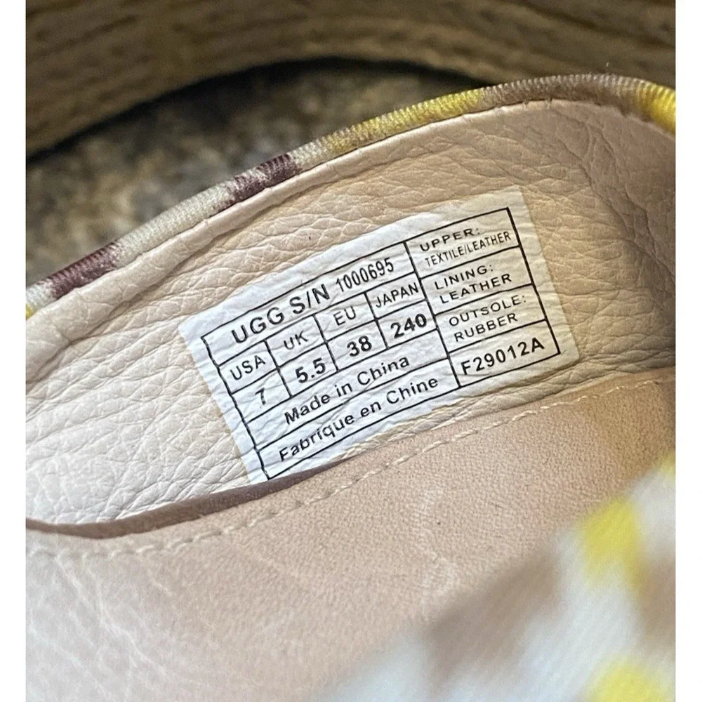 UGG Australia Wedge Espadrilles Women 7 EU 38 Wedge Ankle Tie Party Summer
